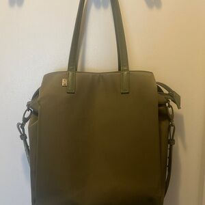 BEIS Olive Green Commuter Tote Bag